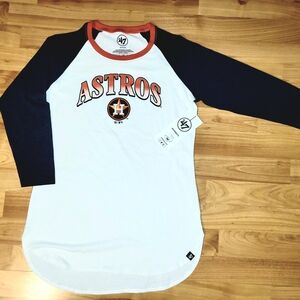 NWT Ladies Astros MLB Small Longsleeve from 47 Brand